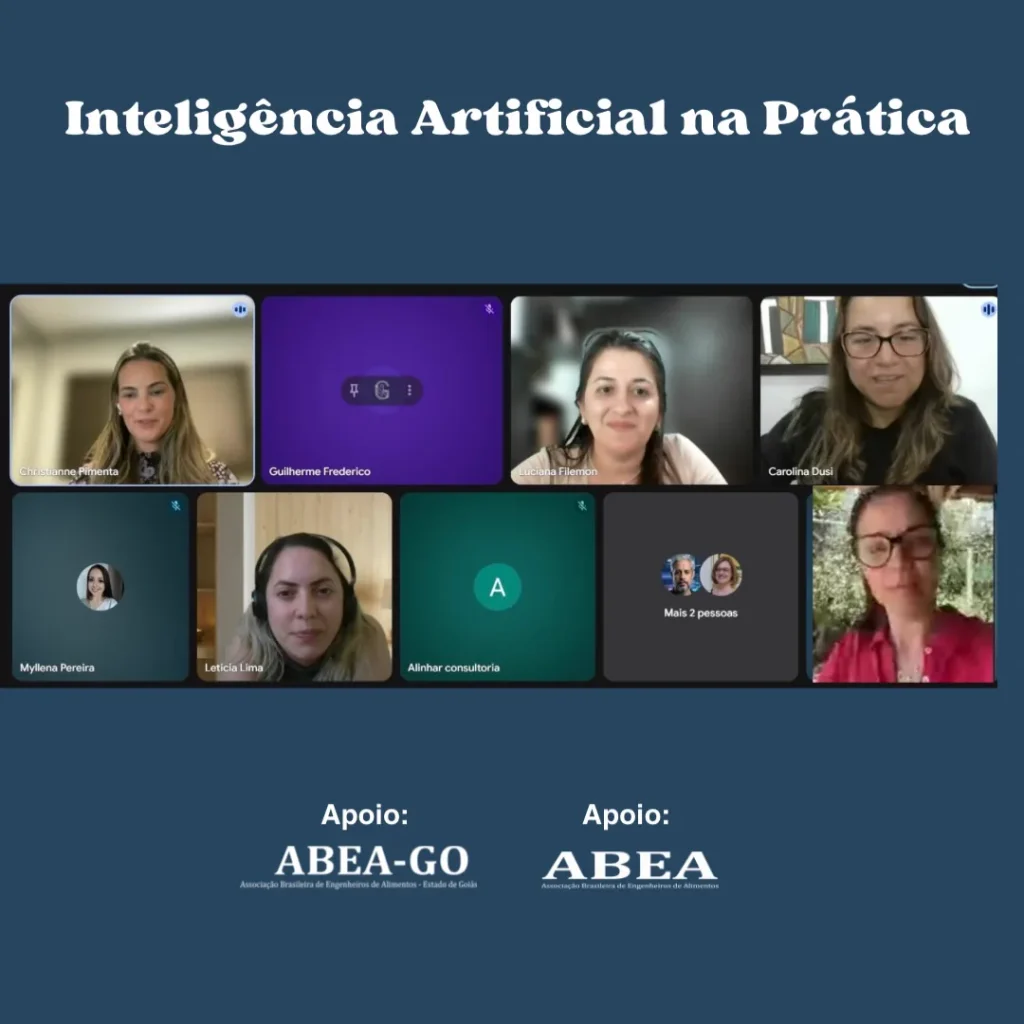 Captura de chamada do curso on-line de Inteligência Artificial da ABEA-GO
